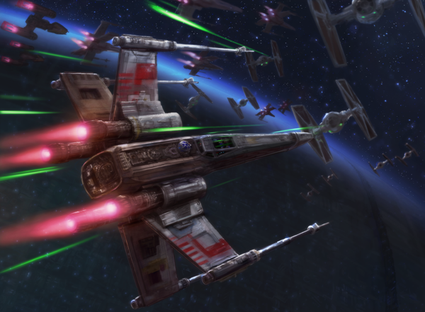 Star Wars Rebel X-Wings vs Imperial Tie Fighters