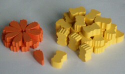 Agriocal Vegimeeples Wooden Vegetable Set available from Board Game Extras